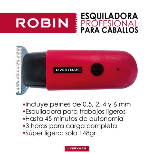 Esquiladora de Retoques Robin Liveryman - Imagen 5